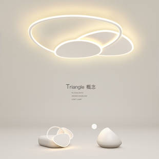 创意led客厅灯简约现代吸顶灯主卧室灯极简餐厅书房房间中山灯具