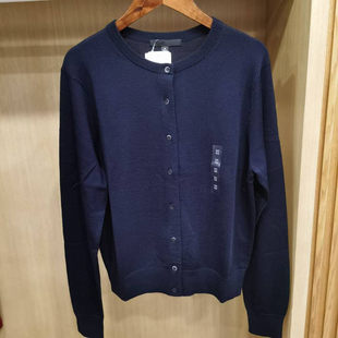 日单女装2026秋季新款针织开衫精美利奴长袖薄毛衣外套478331