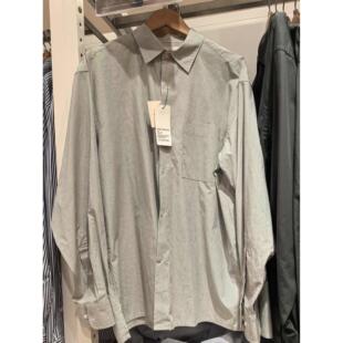 日单男装女装条纹宽松衬衫/长袖纯棉衬衣休闲25新款481391 480763