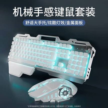 键盘游戏电竞专用真机械手感键盘鼠标套装专用电脑无线键鼠三件套