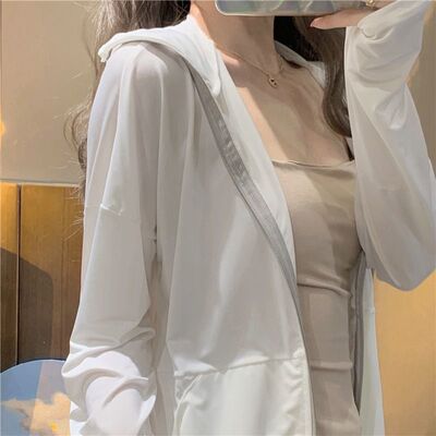 2025冰丝薄款透气凉感防晒衣女夏