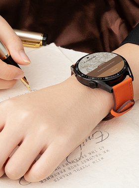 适用于华为GT3表带gt5新款gt4爱马同款皮质高级感watch3new智能运动手表GT2Pro/2E/GT1荣耀magic男女46/42mm