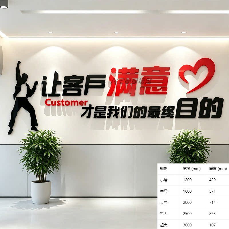 办公室墙面装饰会议背景进门布置司企业文化背景形象励志标语贴纸
