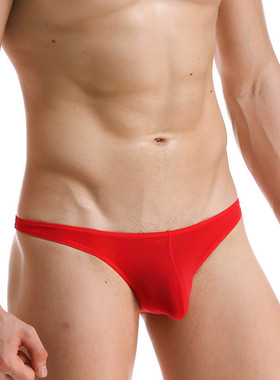 男士内裤 锦纶冰丝超薄丝滑透气比基尼迷你男三角裤时尚M406