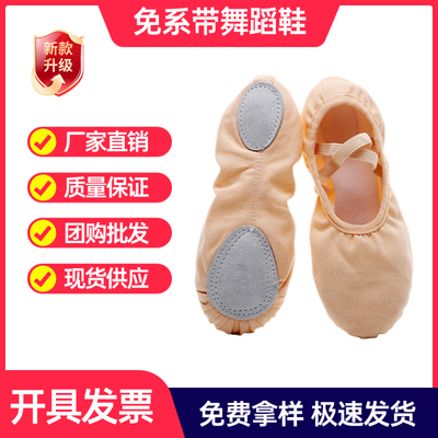 粉色舞蹈鞋儿童女软底女童专业练功鞋男童瑜伽形体猫爪中国跳舞鞋