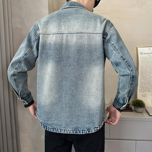 水洗牛仔夹克外套男2025新款秋季复古休闲男装上衣A313-3307-P115图片