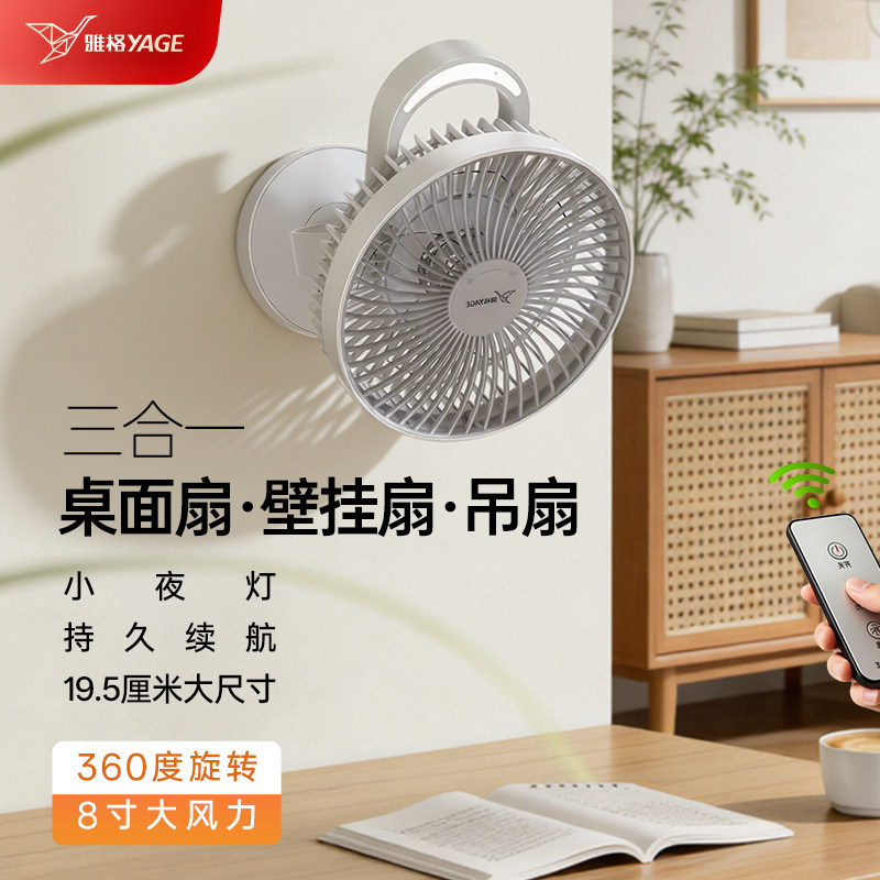 【多用途】雅格壁挂式风扇大风力图片
