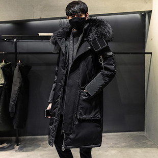 反季男士中长款大毛领羽绒服加厚保暖派克服外套东北防寒大衣