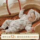 女宝宝可爱哈衣婴儿和尚服春装 乖奇熊 新生儿纯棉连体衣春秋季