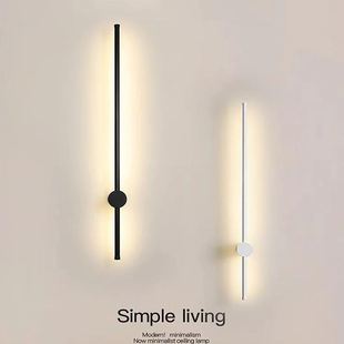 极简长条LED壁灯卧室床头简约现代线条走廊楼梯创意客厅墙壁灯具