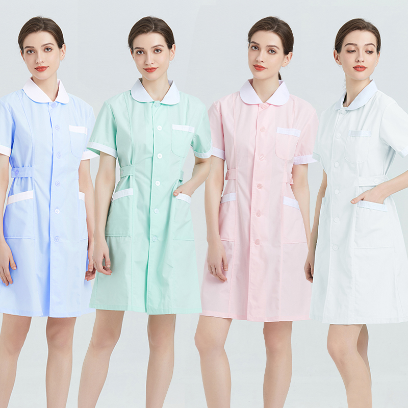 医院护士服护理工作服美容院纹绣师工服护士裙长袖夏短袖护工药店