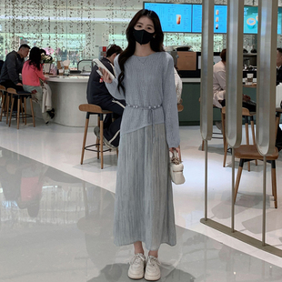 藍(lán)色吊帶連衣裙子女夏2025新款 海邊度假長裙 夏日絕美穿搭一整套裝