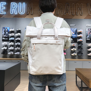 耐克NIKE休闲运动豆沙电脑初高中双肩背包学生书包男女BA5529 030