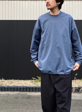 26SS DW39定番TECH DRAWSTRING运动抗皱纯色抽绳圆领长袖T恤男女