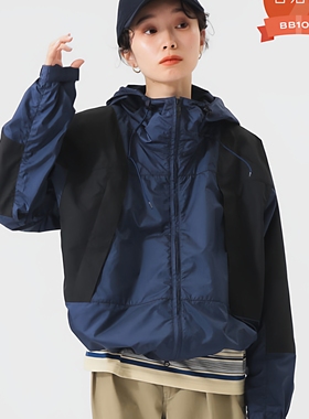 独家女款25秋冬紫标BMS BOY联名Mountain Wind户外连帽冲锋衣夹克