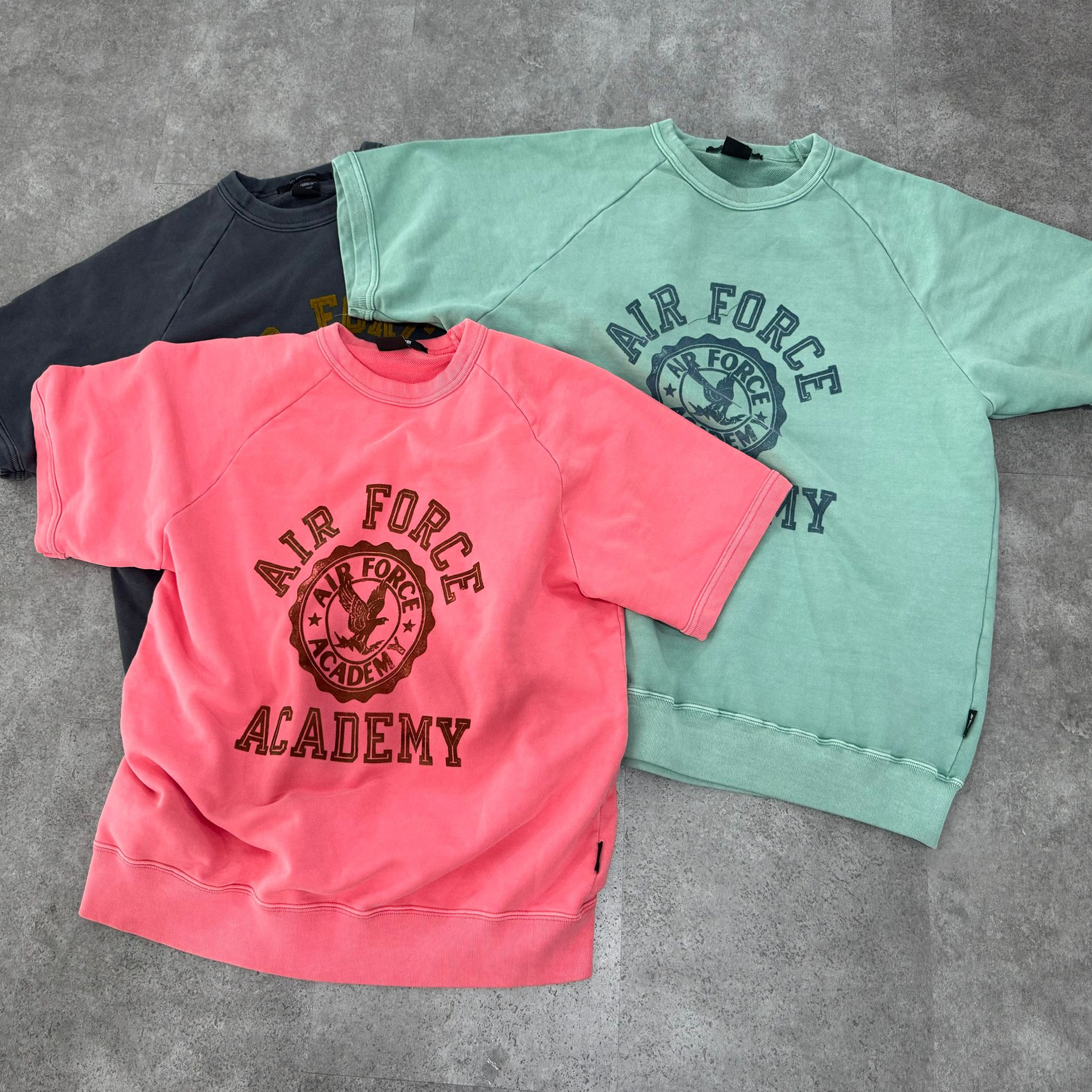 50周年AV1REX复古款式水洗做旧运动休闲印花短袖卫衣T恤男女25SS