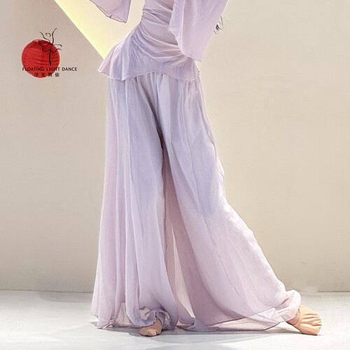 古典舞身韵松紧腰飘逸裙裤演出服