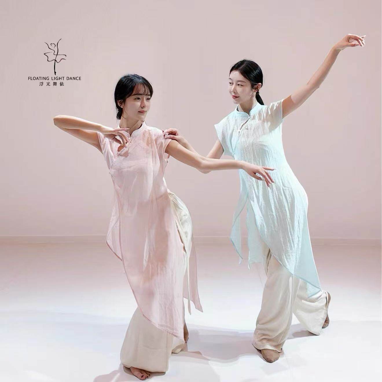 古典舞服装新中式无袖显瘦旗袍舞蹈服中国舞练功服演出无袖现代舞