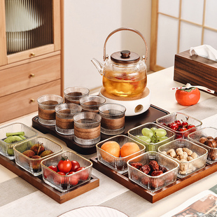 2025新款玻璃下午茶具套装花茶壶蜡烛加热茶杯泡水果茶煮茶养生壶