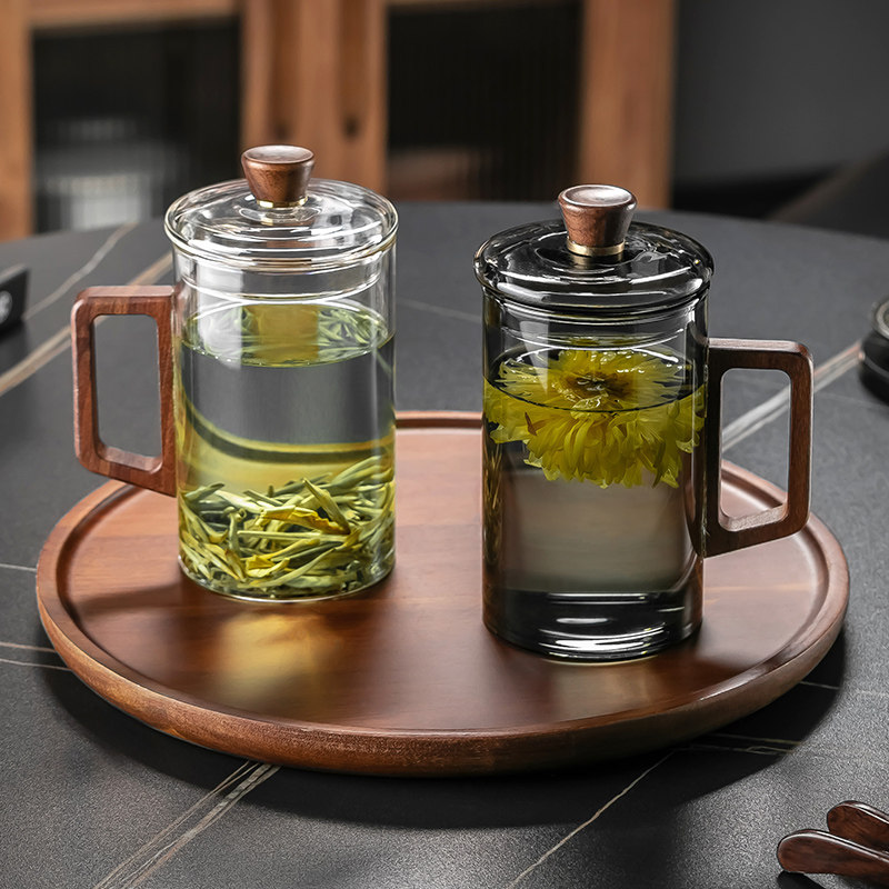 高档大容量茶杯玻璃杯家用泡绿茶专用男士带把水杯办公室杯子带盖,餐饮具,茶杯,淘宝优惠券,粉丝福利购,淘宝优惠卷
