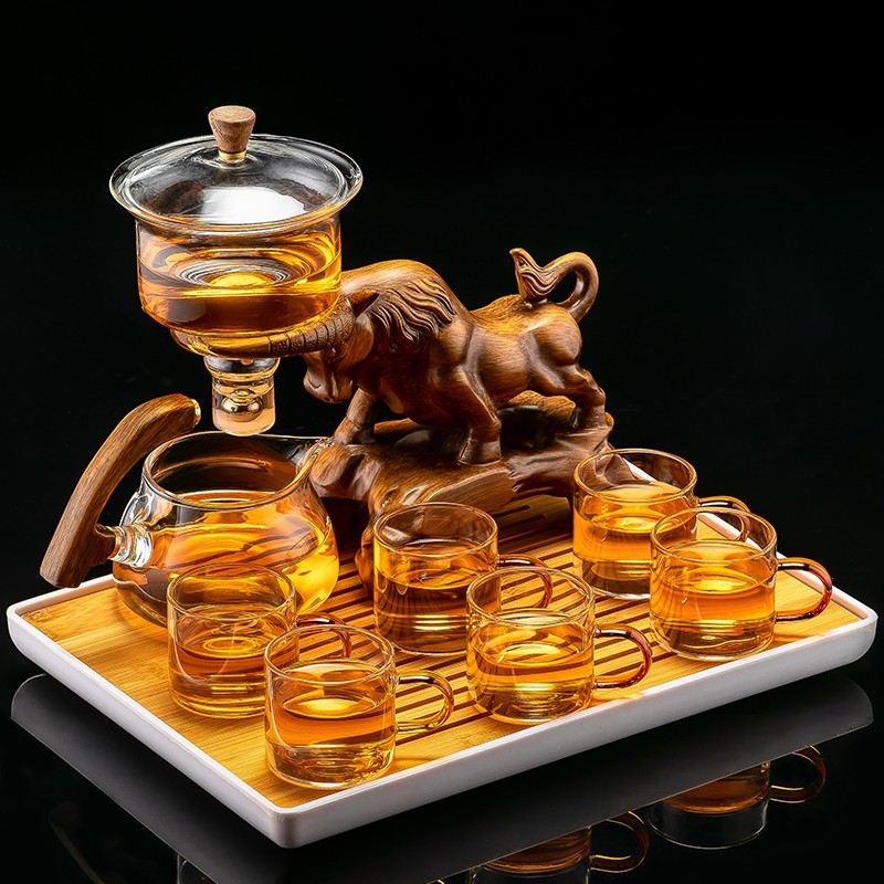 玻璃茶具套装家用懒人神器磁吸