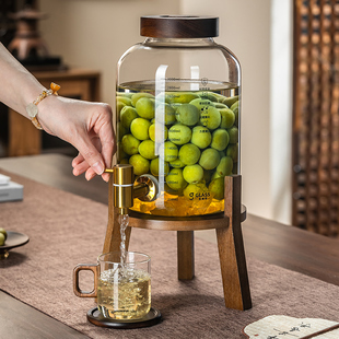 青梅泡酒玻璃瓶带龙头专用高档密封酿酒罐玻璃空瓶存酒容器酒坛