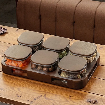 大容量密封干果坚果盘糖果收纳盒