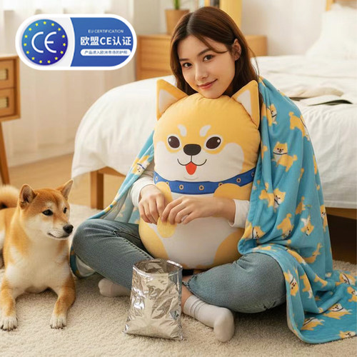 捕梦岛猪年卡通两用空调被午睡毯