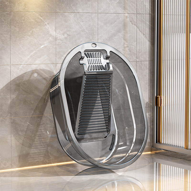 洗衣盆带搓衣板一体式家用大号塑料脸盆多功能洗衣桶加厚搓衣大盆