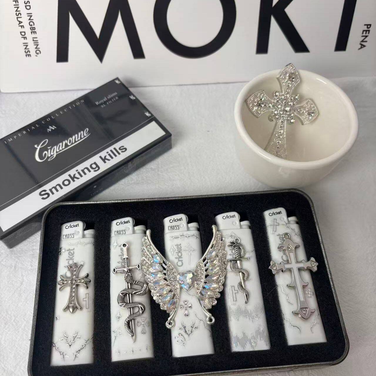 正品草蜢cricket砂轮打火机创意手工diy防爆一次性明火高颜值新款