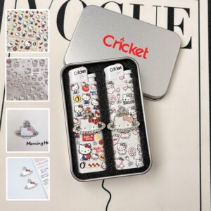 正品草蜢cricket一次性砂轮打火机创意kt猫手工diy高颜值耐用防爆