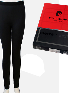 皮尔卡丹正品加厚棉质缎面木代尔羊毛竹炭双层保暖裤 打底裤19815