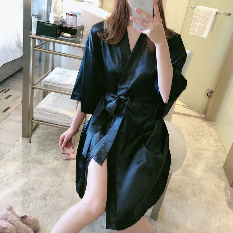 睡袍加肥加大2026新款伴娘晨服200斤中长款夏季潮酒店浴袍家居服