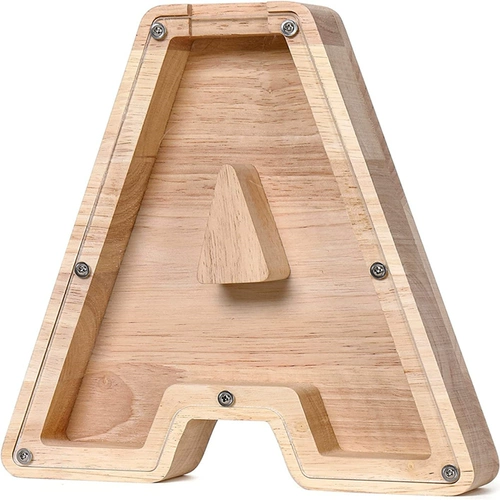 Деревянная мультяшная копилка для школьников, популярно в интернете, английские буквы, копилка для денег