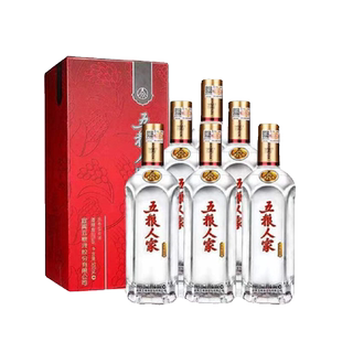 五粮人家老日期2021年 2022年52度浓香型白酒整箱6瓶纯粮酒 正品