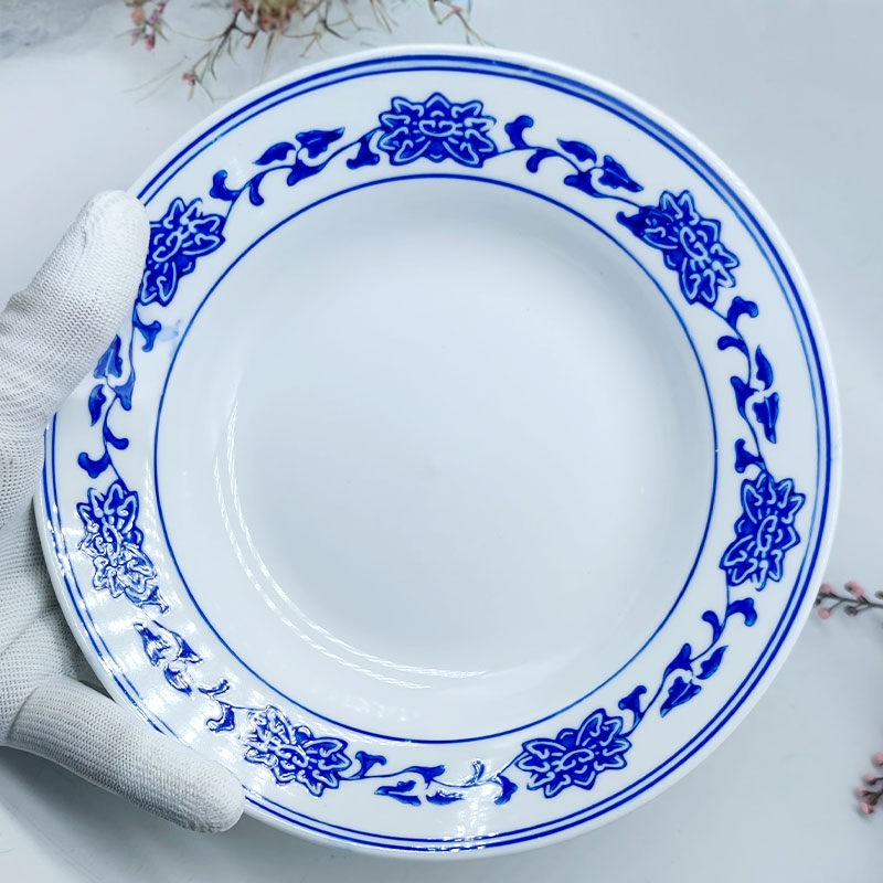 景德镇菜盘陶瓷家用老式8英寸盘