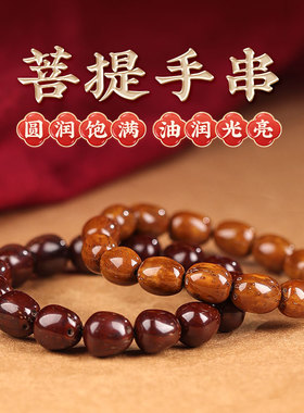 适用紫金鼠光珠菩提手串女款正品国风文玩枣珠菩提子手链男款老料