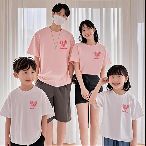 全家亲子装夏装母女装一家三口