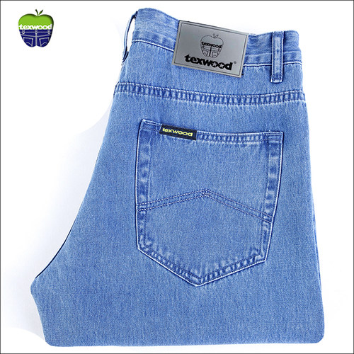 四季款texwood苹果牛仔裤男正品中年中腰直筒休闲全棉高档长裤子