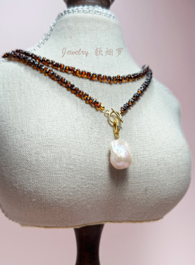 天然淡水珍珠项链ins风巴洛克