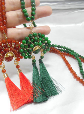 刀马旦毛衣链红玛瑙干青原创设计