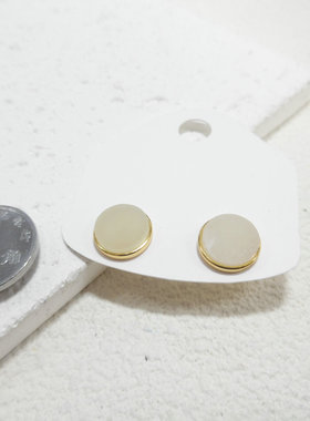 天然石耳钉翡翠树叶和田玉金鱼蜜蜡海蓝宝原创设计女士耳环636001