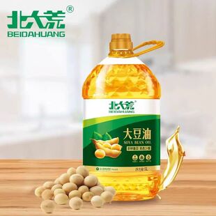 北大荒大豆油非转基因三级商用家用食用营养油东北大豆油植物油5L