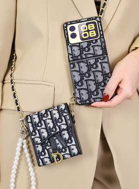 高档时尚背包适用华为novaflip斜挎包式手机壳折叠屏黑色novaflips奢华全包防摔nova flip s包包女款皮质新款