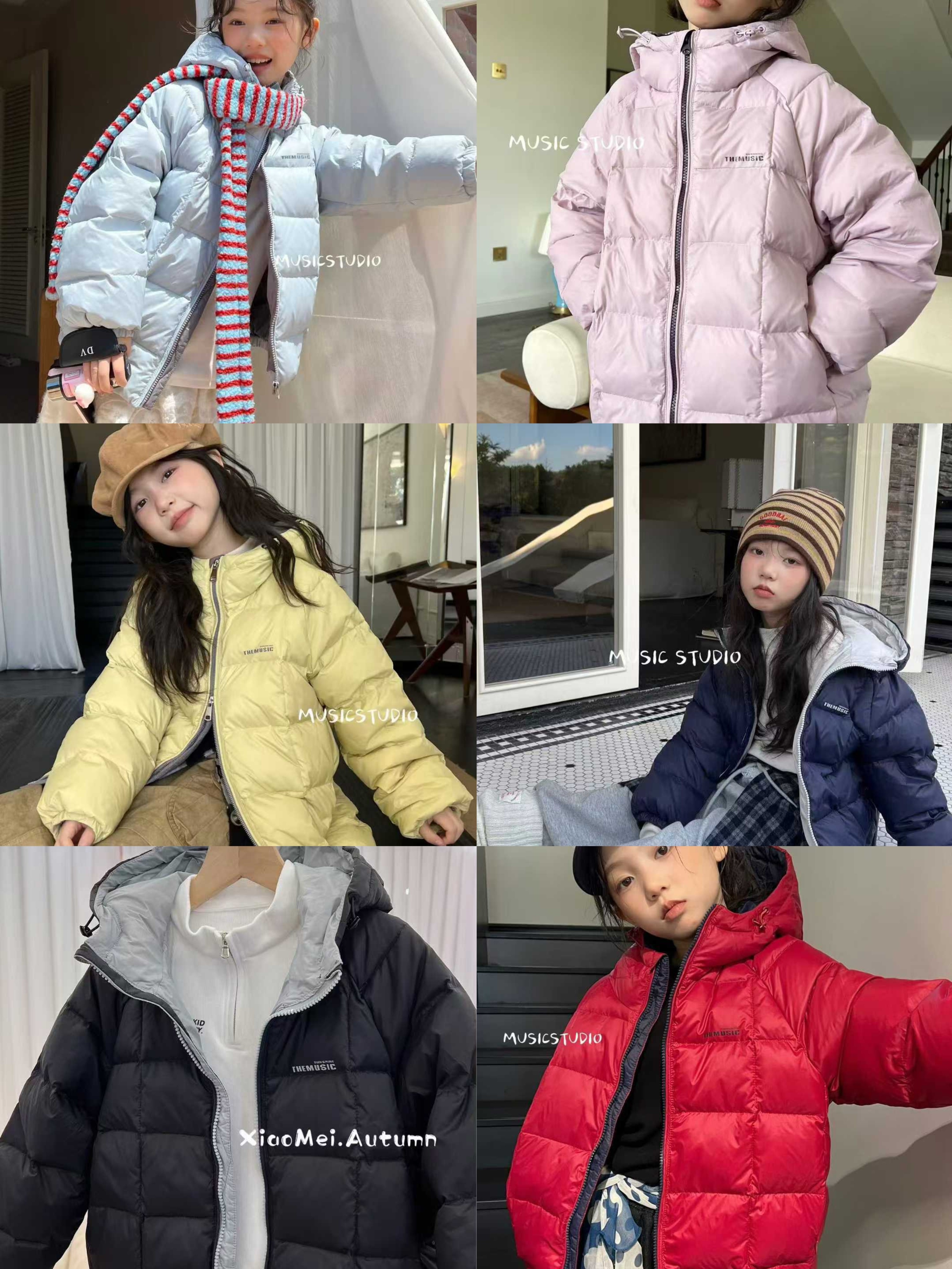 木莎女童轻薄羽绒服外套25秋冬装新品男童校服神品中大童白鸭绒