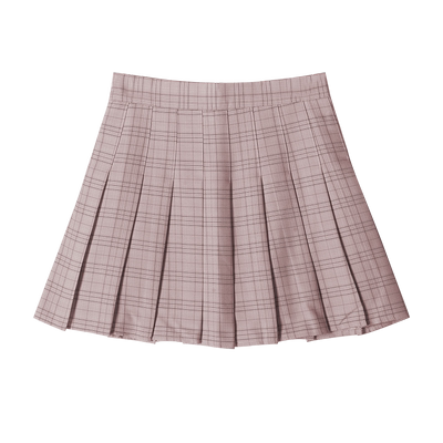 格子百褶裙女春夏甜辣风高腰a字显瘦遮胯短裙百搭防走光半身裙jk