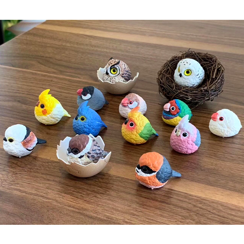 现货正版肥啾啾盲盒麻雀类摆件小鸟鹦鹉文鸟玩具手办潮玩啾之回忆