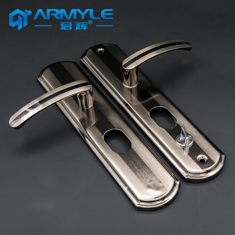 防盗门把手通用型加厚面板门锁具老式门配件家用拉手大门套装手柄