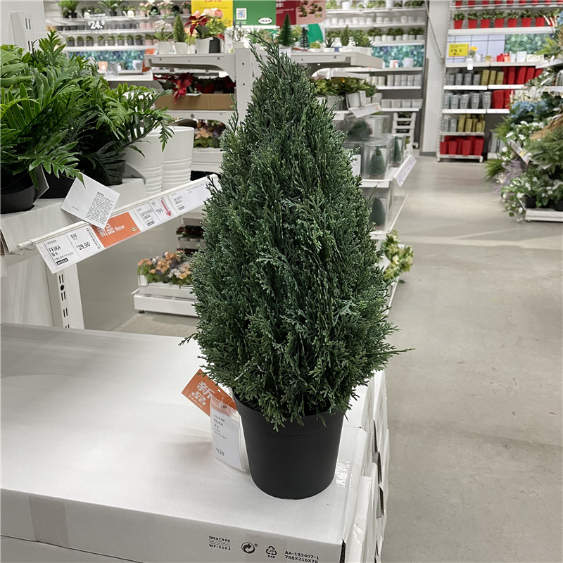 IKEA宜家 菲卡 人造盆栽植物仿真绿植柏树圣诞树装饰树特价