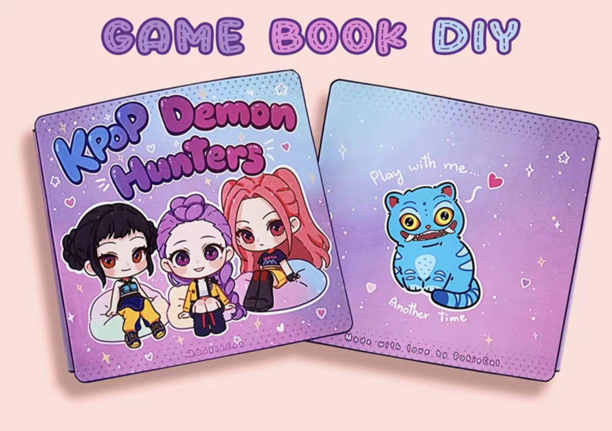 KPOP猎魔女团安静书解压周边专注儿童手工创意diy材料益智玩具,玩具/童车/益智/积木/模型,手工折纸/剪纸书,淘宝优惠券,粉丝福利购,淘宝优惠卷